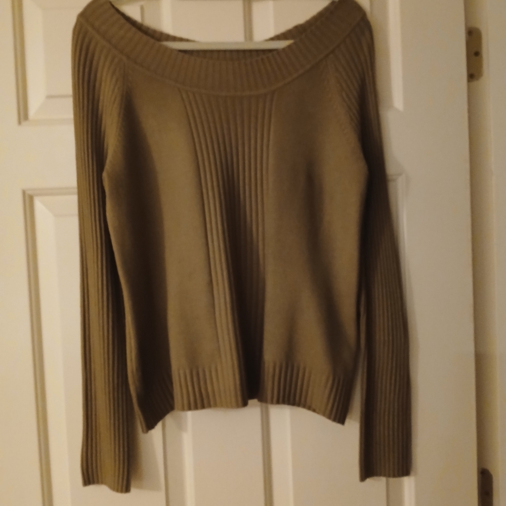 Women's Ribbed XL  Sweater - Tan
